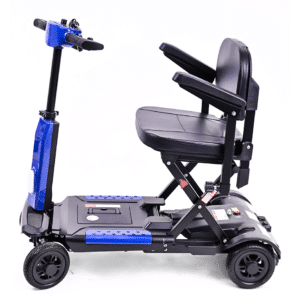 קלנועית בראשית רובו, מתקפלת אוטמטי עם שלט. נגררת כמזוודה ומאושרת לטיסה, בעלת סוללת ליתיום איכותית.